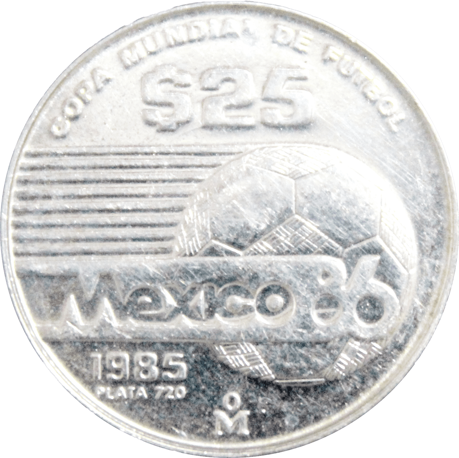 $25 COPA MUNDIAL DE FUTBOL MÉXICO 1986