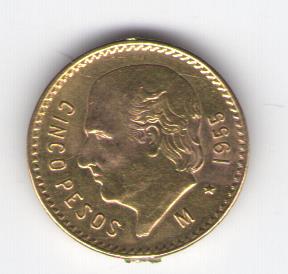 HIDALGO 5 PESOS ORO<br>